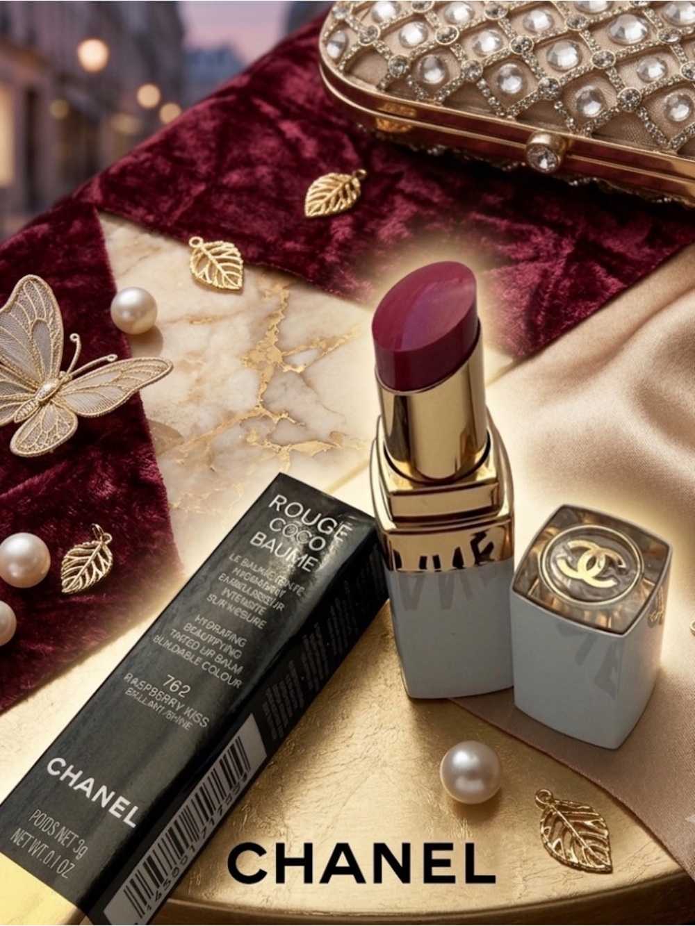 CHANEL Rouge Coco Baume 762 Raspberry Kiss – New